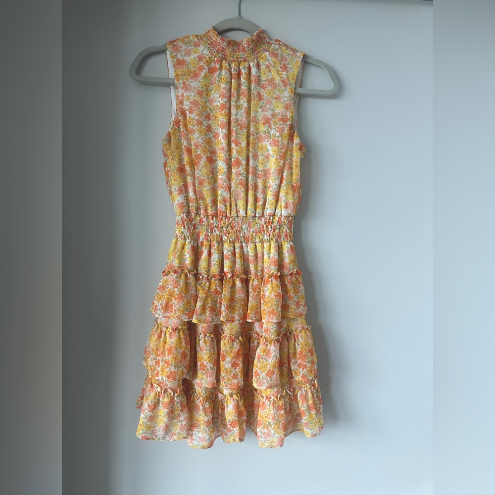 1. State floral yellow dress